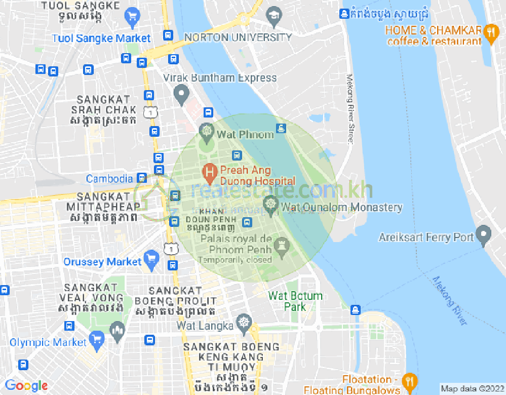 Mapa: Preah Ang Eng 13, Phsar Kandal I, Daun Penh, Phnom Penh
