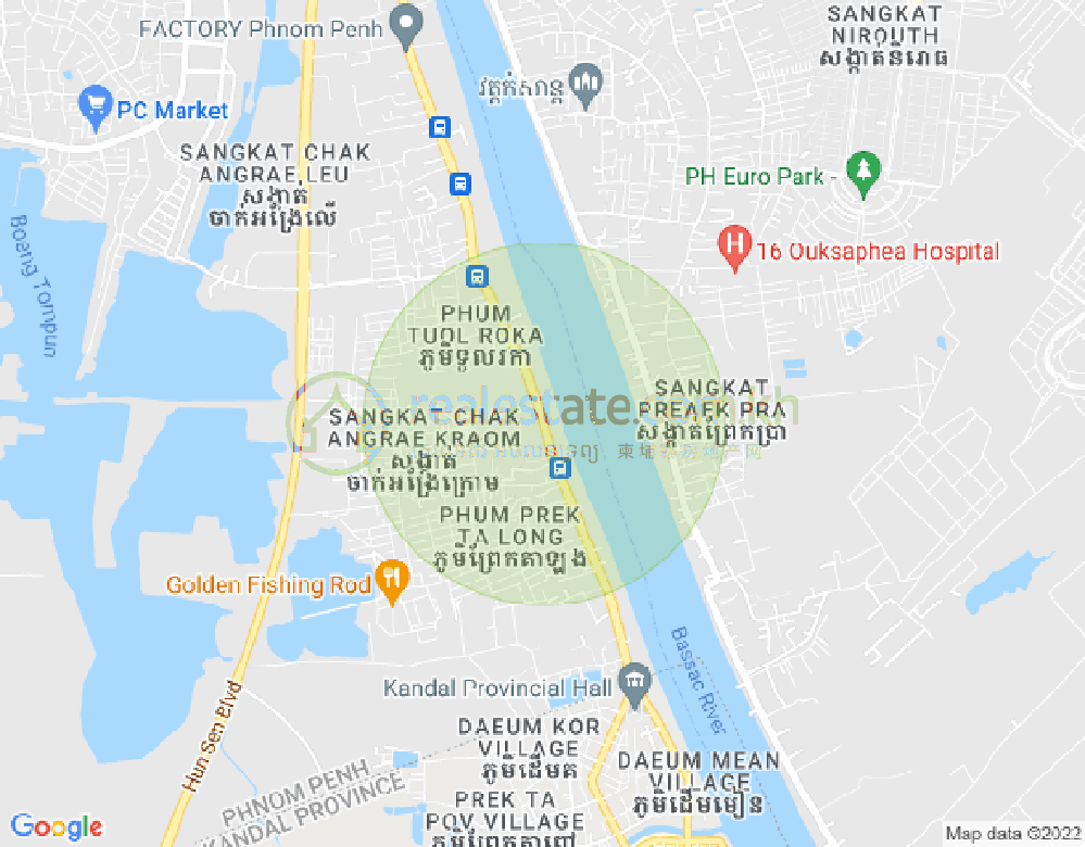 长夏下社分区, 棉芷区, 金边地图