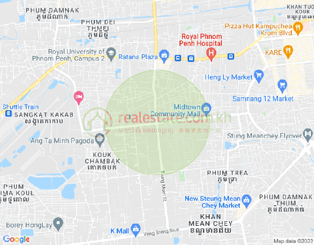 ផែនទី ទឹកថ្លា, សែនសុខ, ភ្នំពេញ