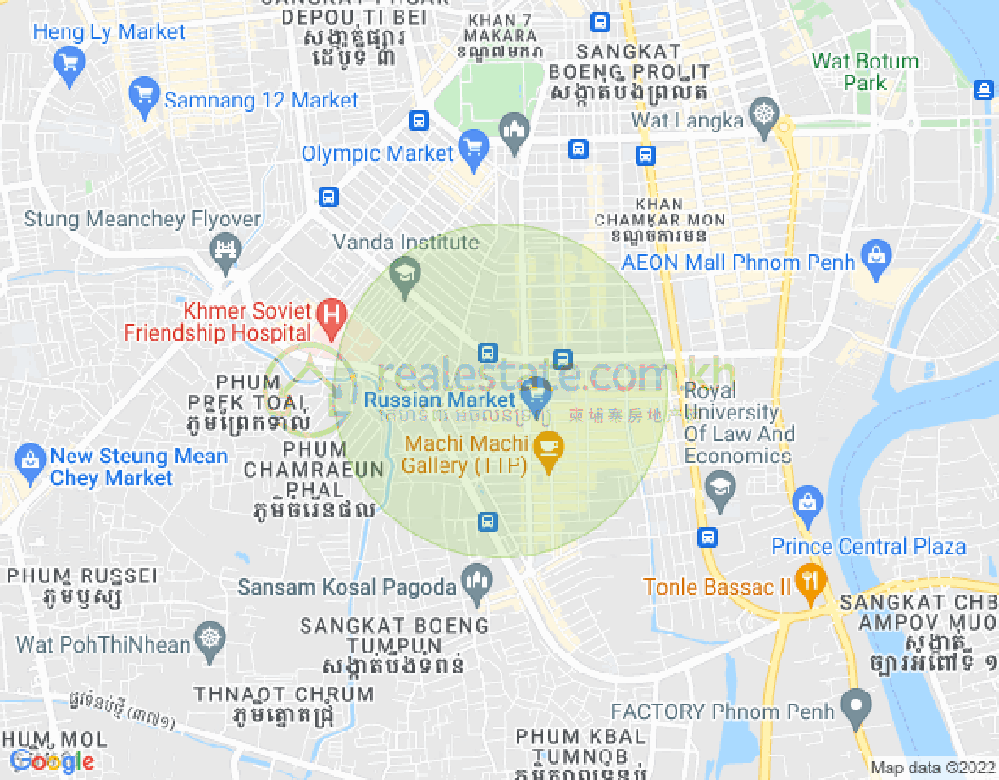 주더분1구역, 짬까몬, 프놈펜 지도