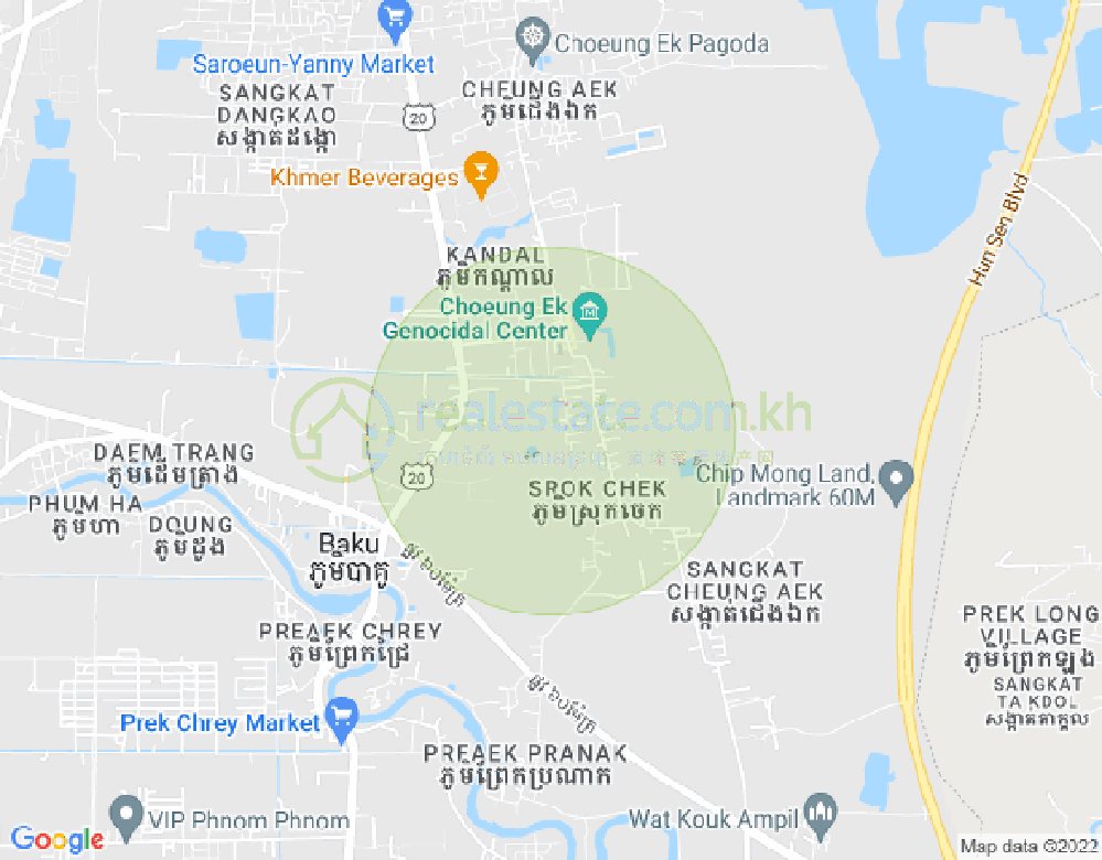 Carte de Krang Pongro, Dangkao, Phnom Penh