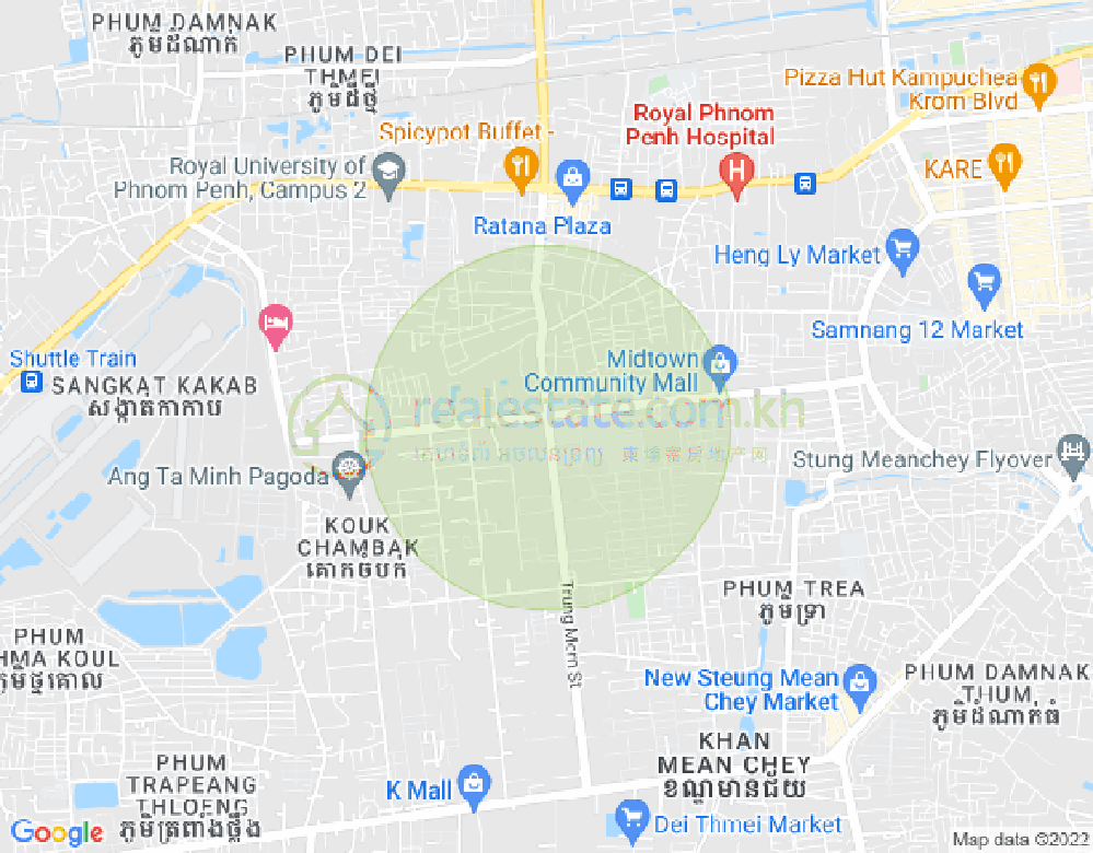 ផែនទី ទឹកថ្លា, សែនសុខ, ភ្នំពេញ
