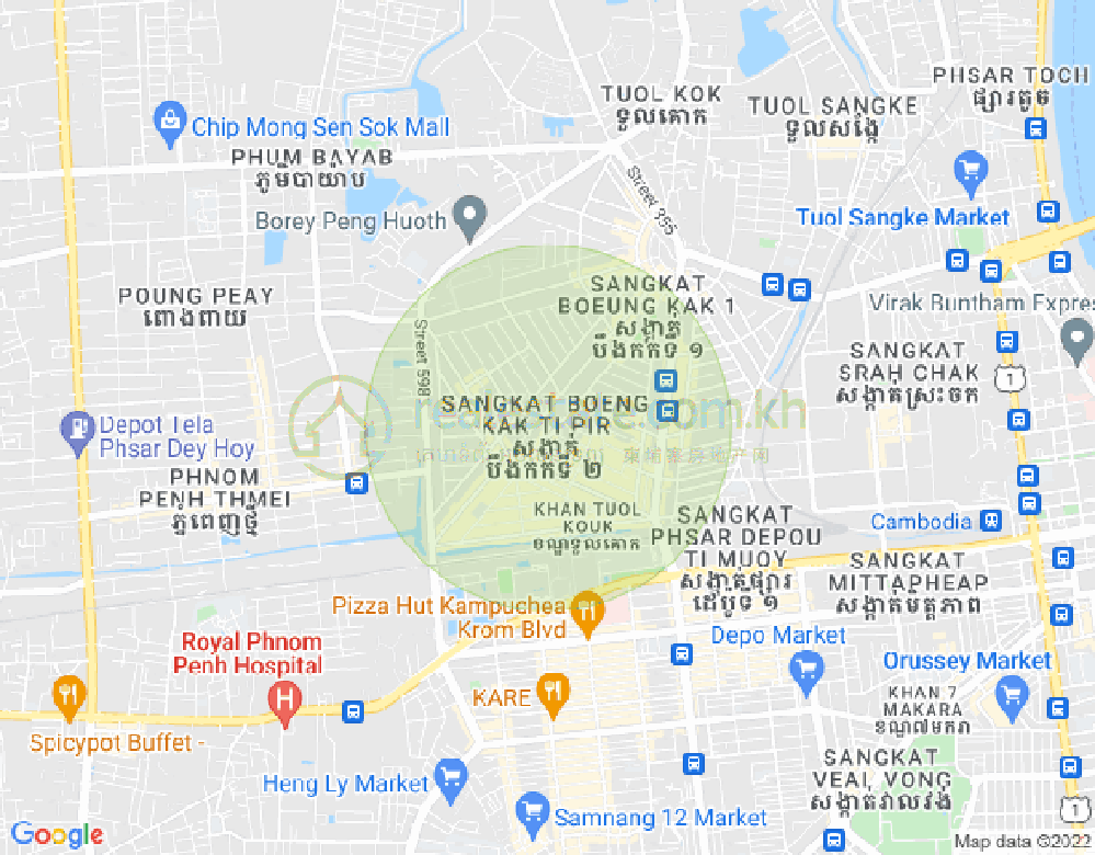 宣城2, 堆谷区, 金边地图