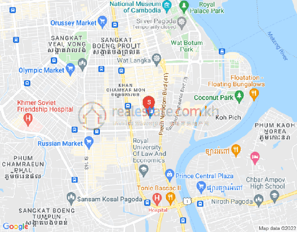ផែនទី ទួលទំពូង១, ចំការមន, ភ្នំពេញ