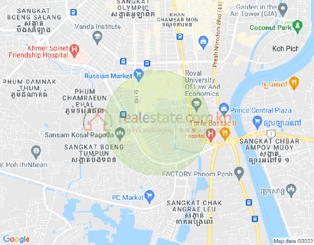 แผนที่ บึงตระเบก, จัมการมอน, พนมเปญ