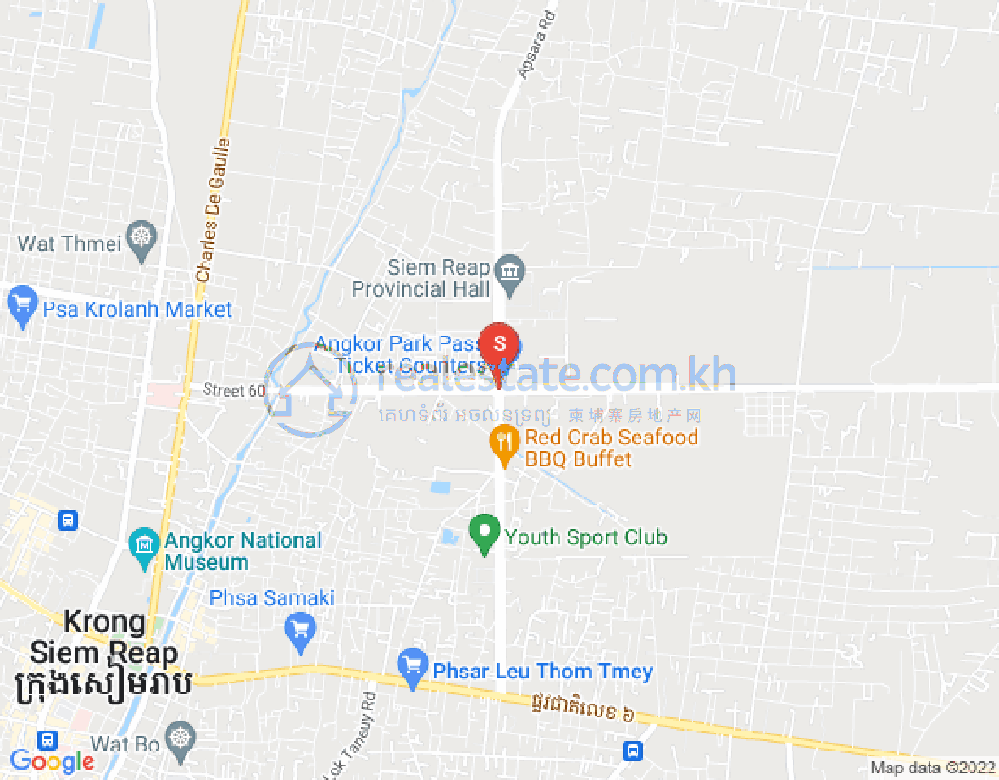 Sla Kram 分区, 暹粒地图