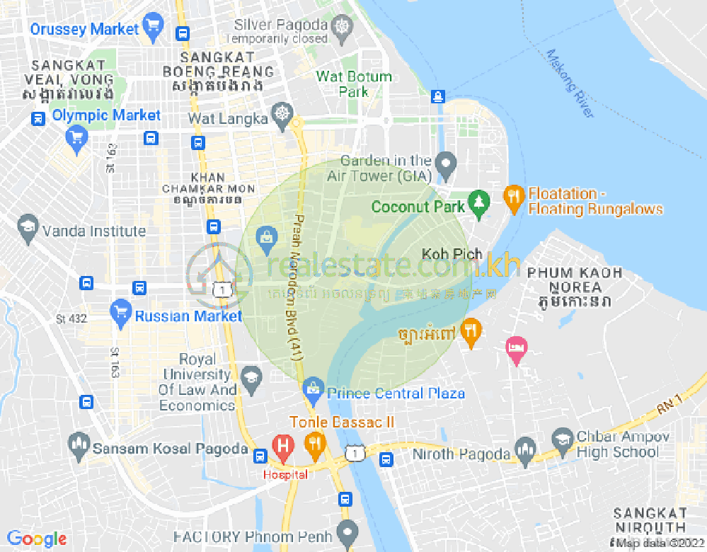 แผนที่ โตนเลบาสัก, จัมการมอน, พนมเปญ