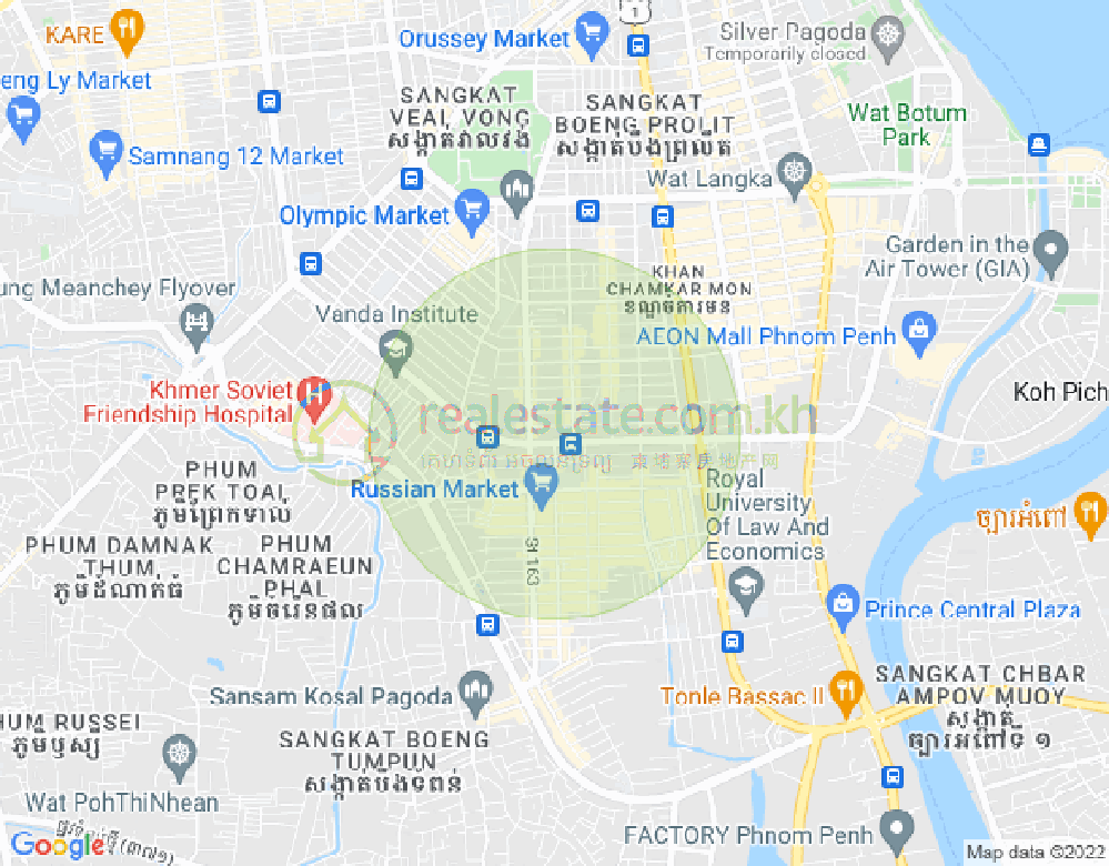 朱德奔1分区, 占卡蒙, 金边地图