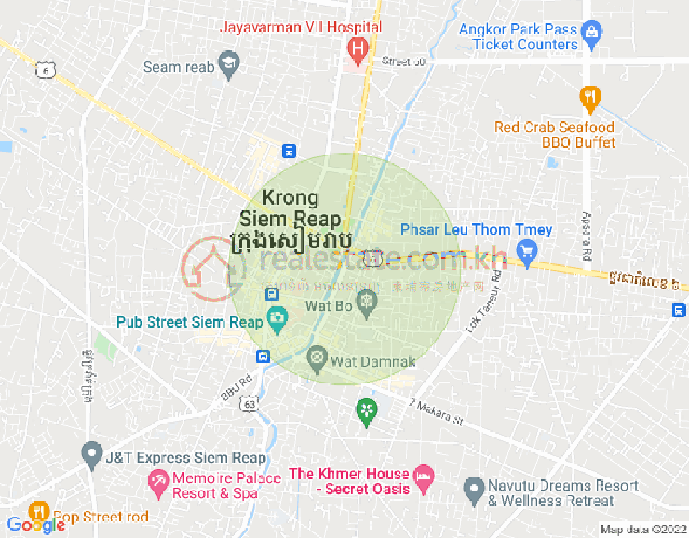 Карта Reap 7 Makara KW Siem, Свэй Данкум, Сием Реап