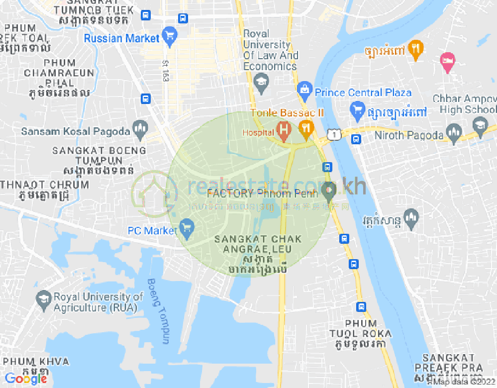 铁桥头区I分区, 铁桥头区, 金边地图