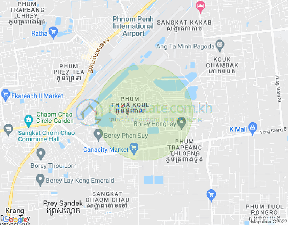 แผนที่ ចោមចៅ 1, โปร์แซนเจย, พนมเปญ