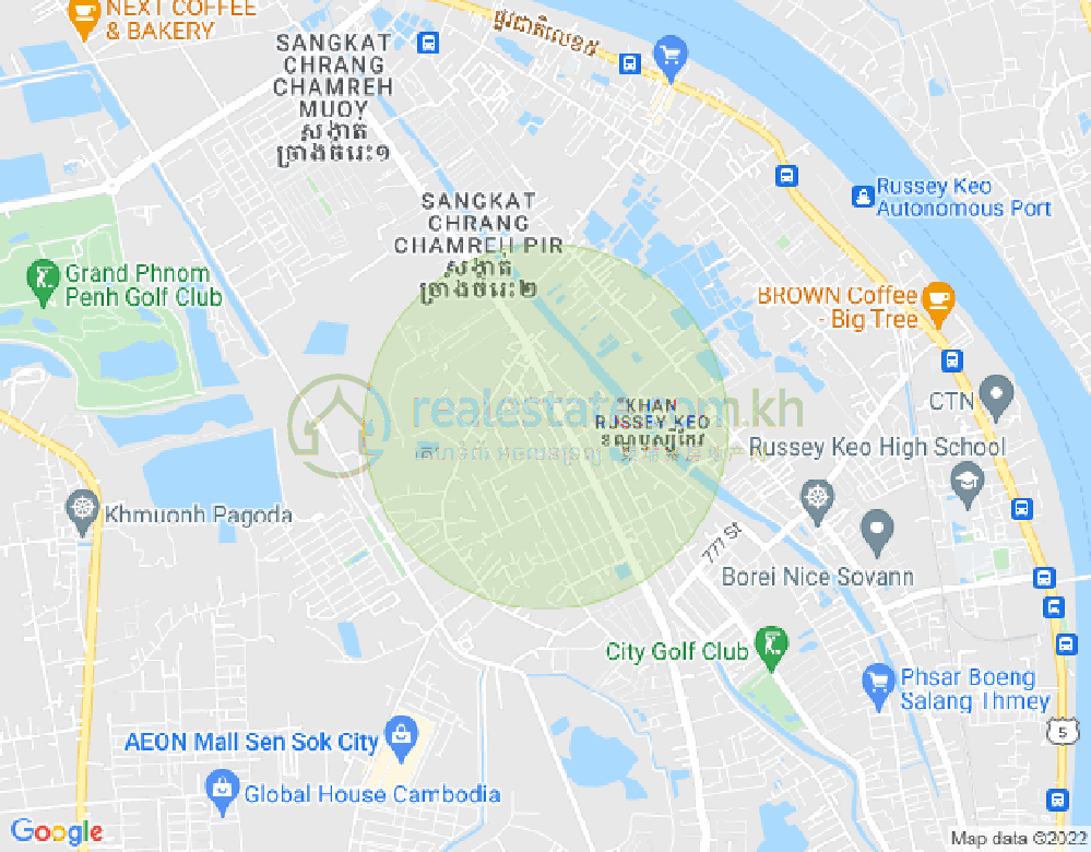 Carte de Chrang Chamres I, Russey Keo, Phnom Penh
