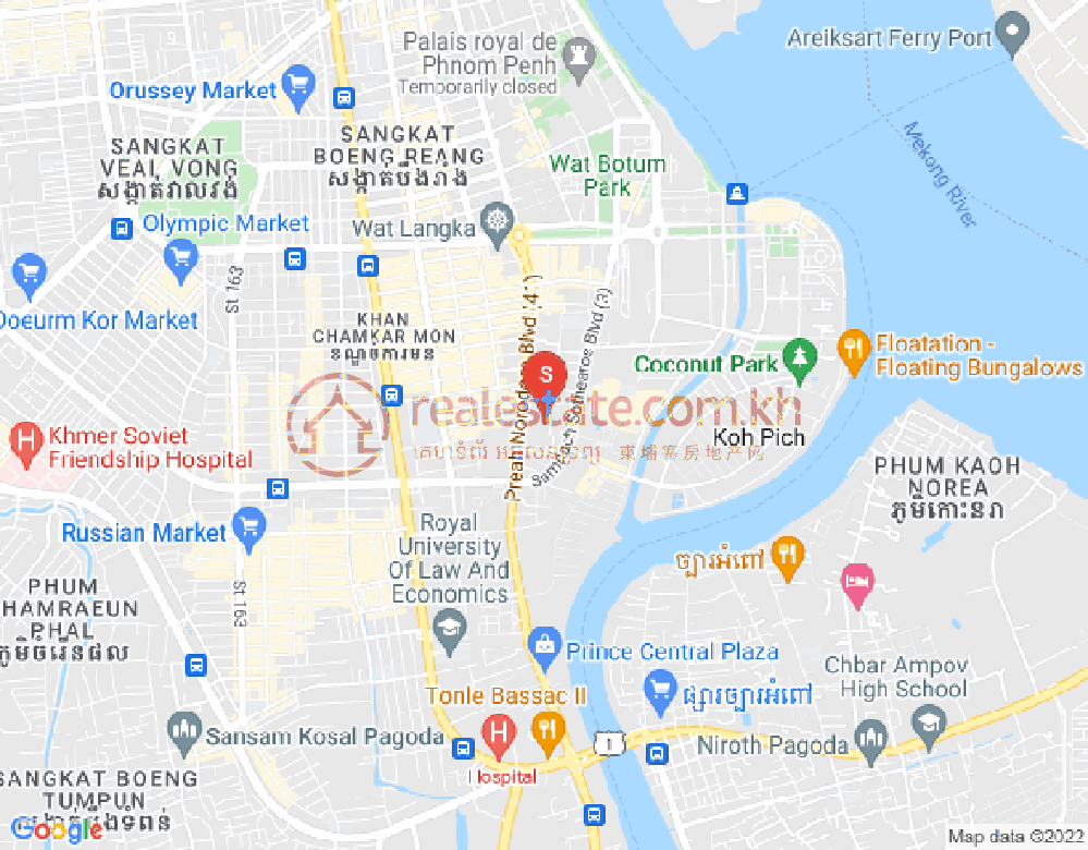 百色河分区, 占卡蒙, 金边地图