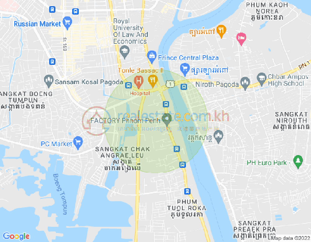 铁桥头区I分区, 铁桥头区, 金边地图