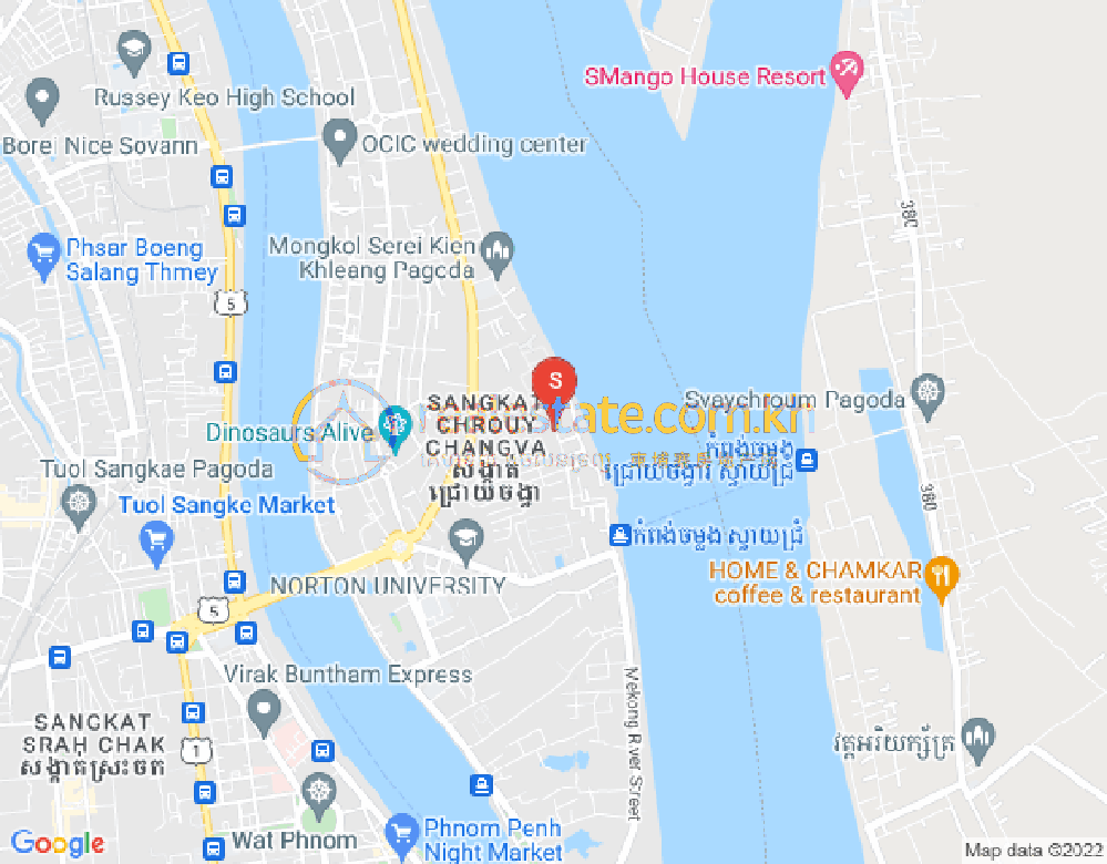 水净华区, 金边地图