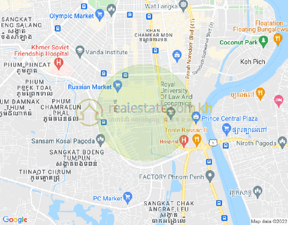 万禾密分区, 占卡蒙, 金边地图