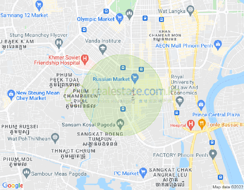 주더분2구역, 짬까몬, 프놈펜 지도