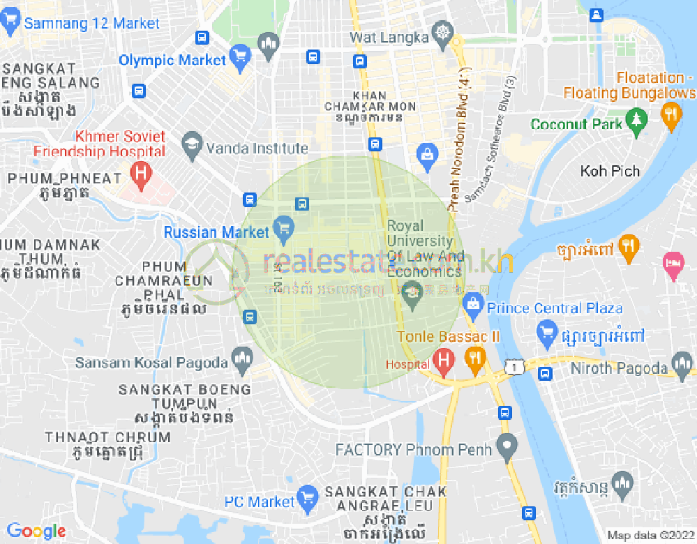 แผนที่ บึงตระเบก, จัมการมอน, พนมเปญ
