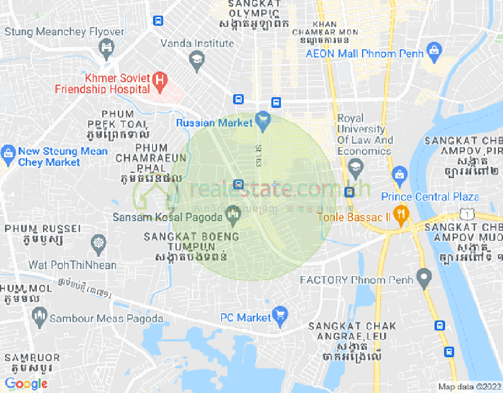 Mapa: Toul Tum Poung 2, Chamkarmon, Phnom Penh