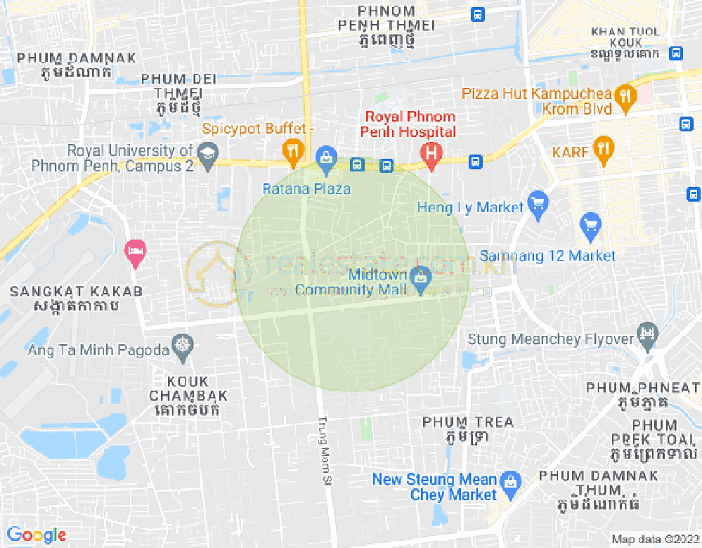 ផែនទី ទឹកថ្លា, សែនសុខ, ភ្នំពេញ