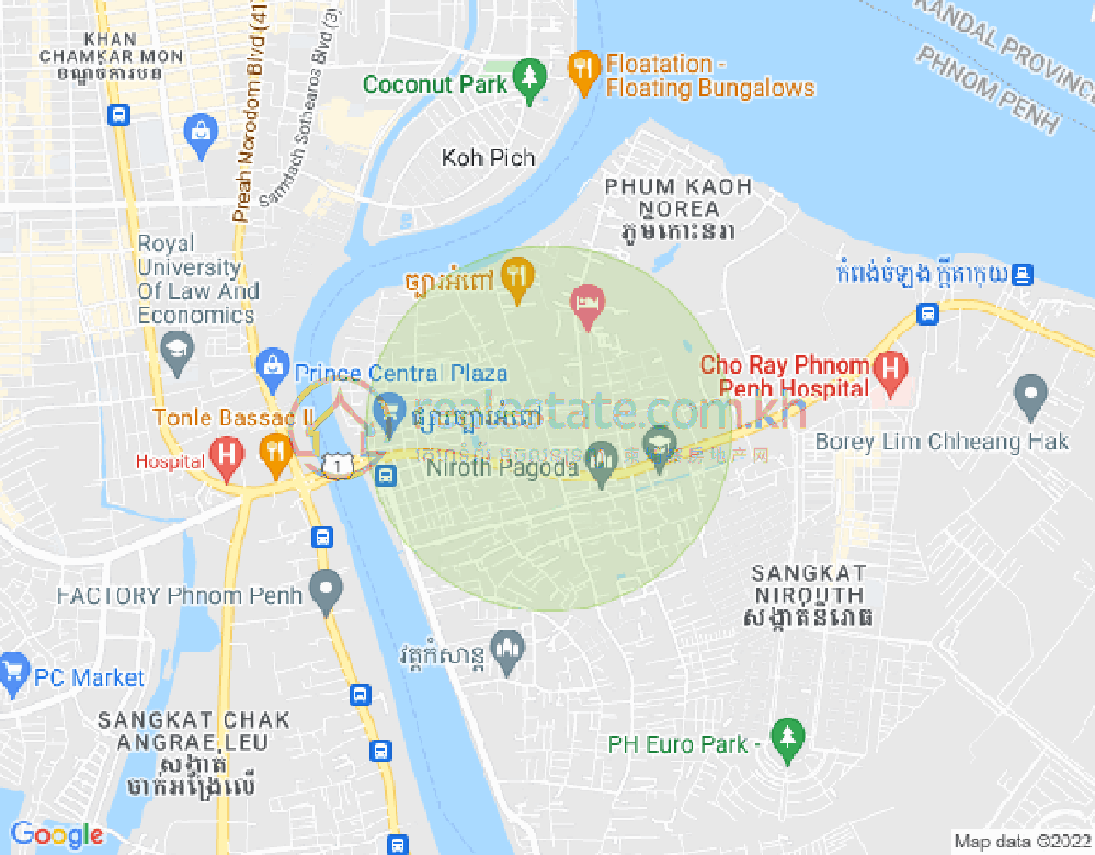 铁桥头区I分区, 铁桥头区, 金边地图