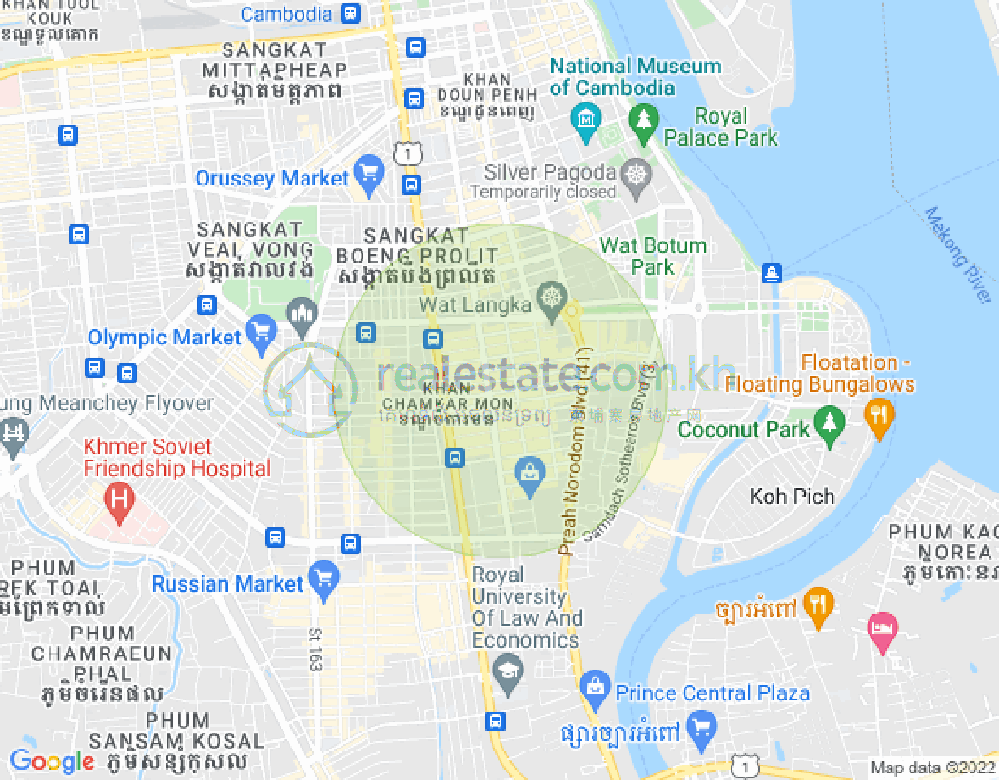 만경강2부구(BKK2), 벙껭깡, 프놈펜 지도