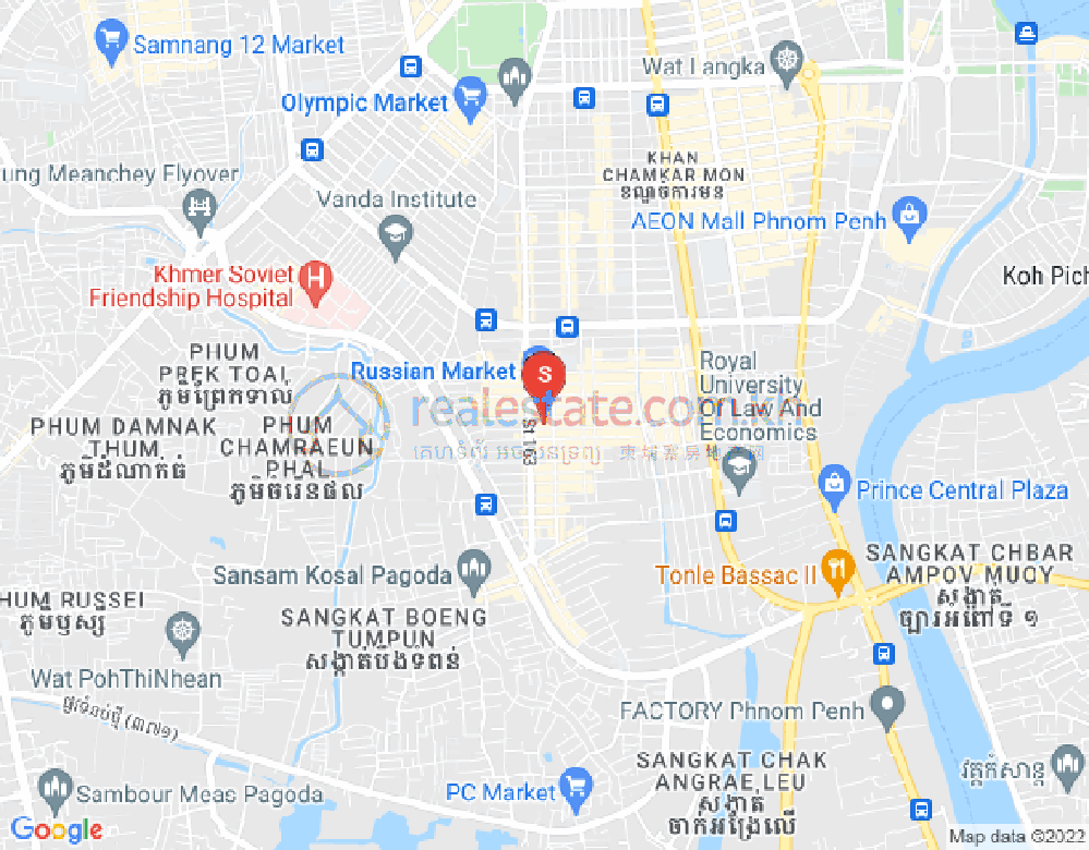Карта Тул Том Пунг 1, Чамкармон, Пномпень