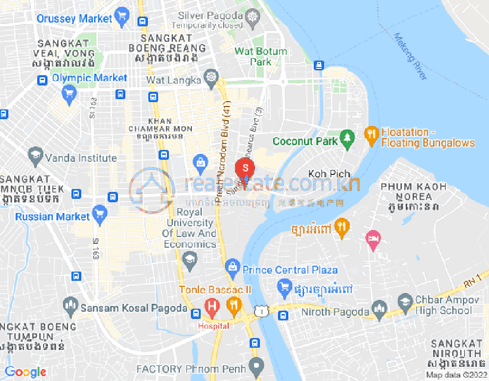 แผนที่ โตนเลบาสัก, จัมการมอน, พนมเปญ