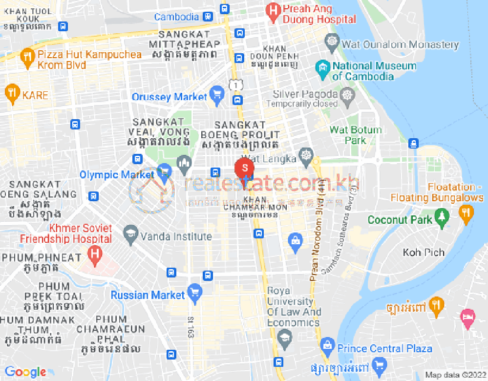 万景岗3分区（BKK3), 波哥堪, 金边地图