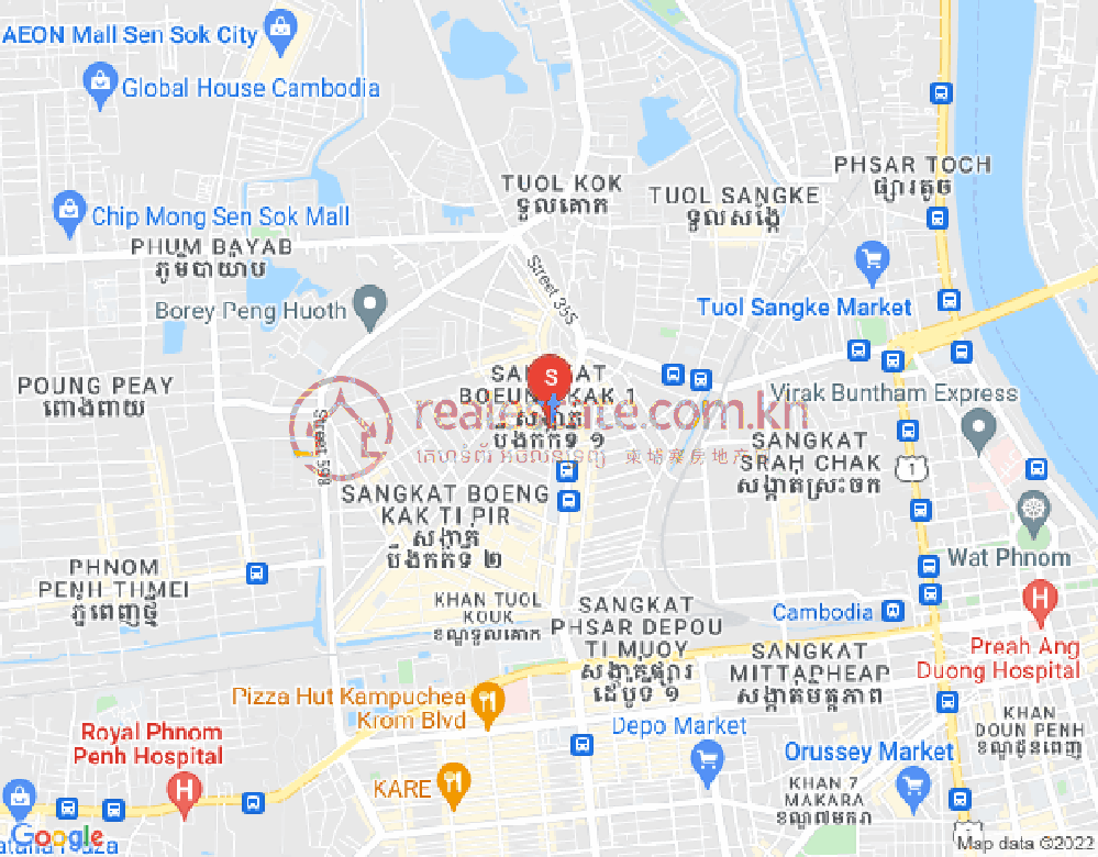 万谷湖1分区, 堆谷区, 金边地图