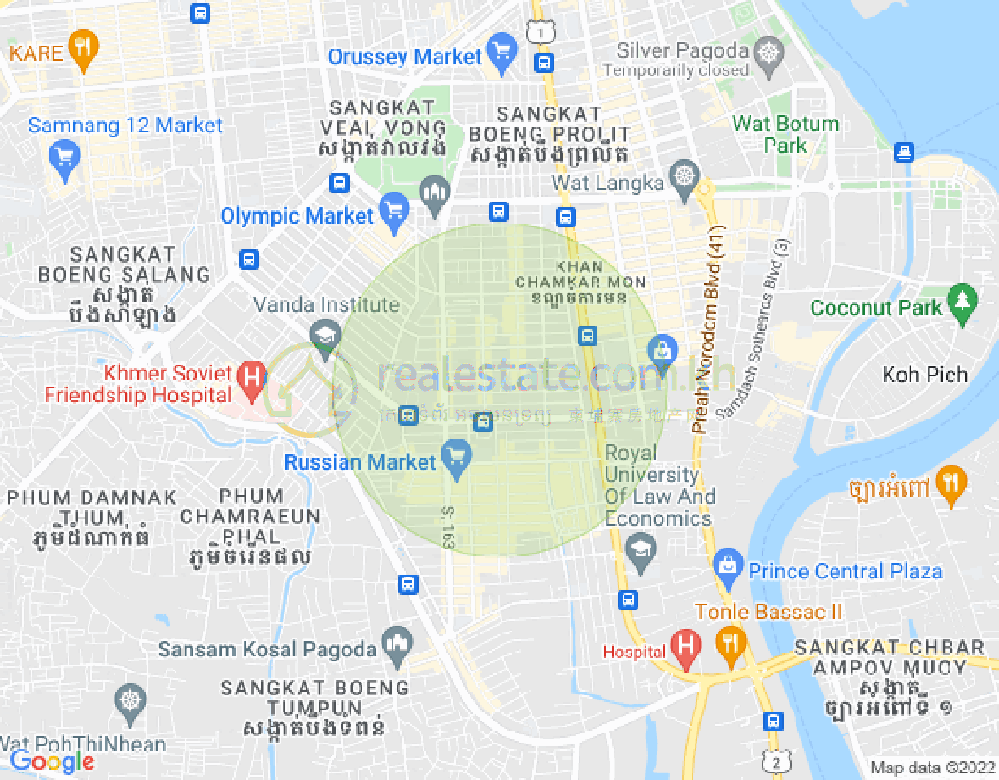 ផែនទី ទួលទំពូង១, ចំការមន, ភ្នំពេញ