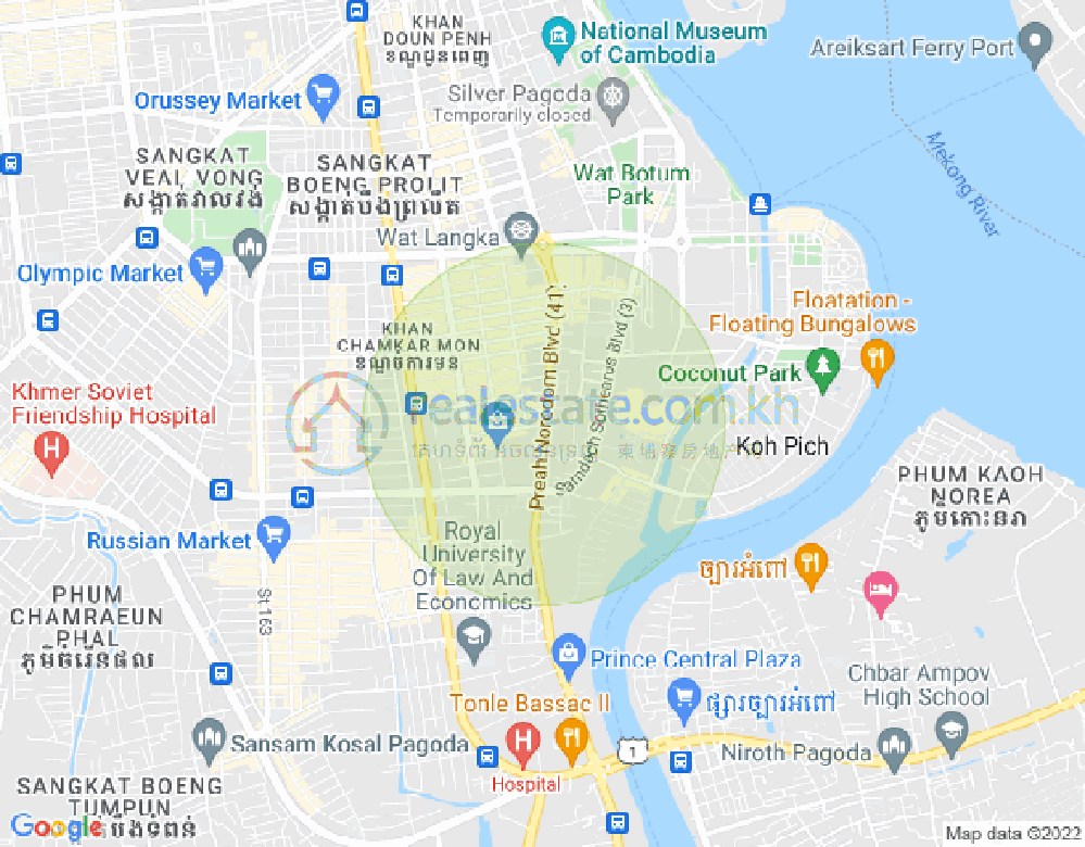 百色河分区, 占卡蒙, 金边地图
