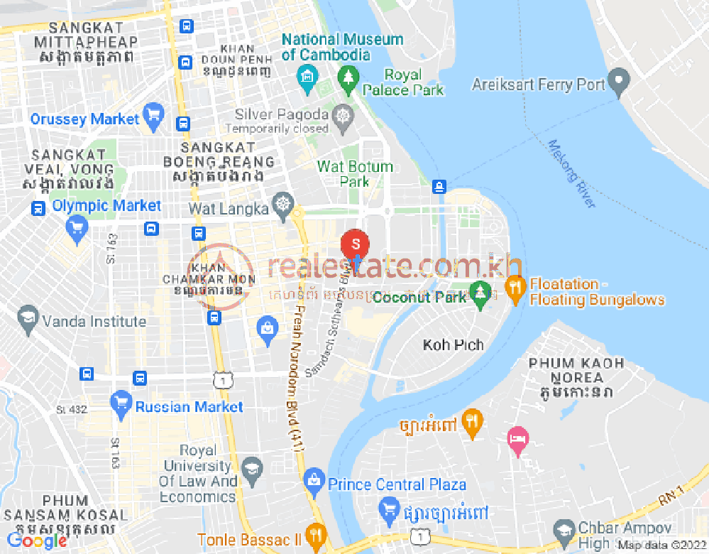 แผนที่ โตนเลบาสัก, จัมการมอน, พนมเปญ