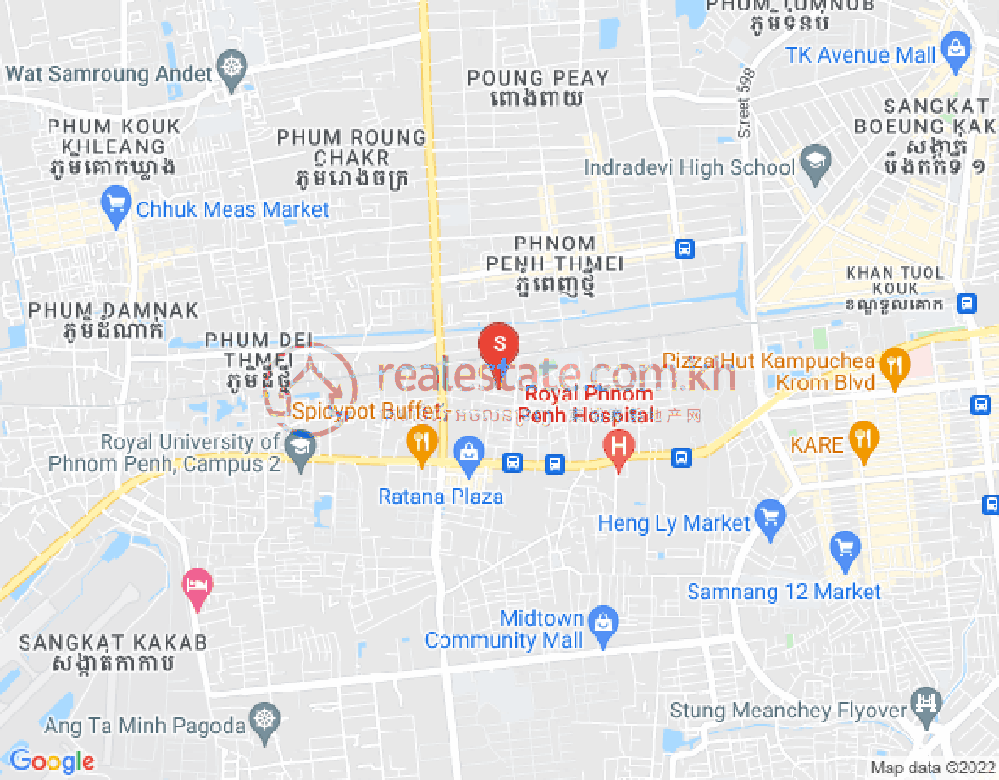 Map of Tuek Thla, Sen Sok, Phnom Penh