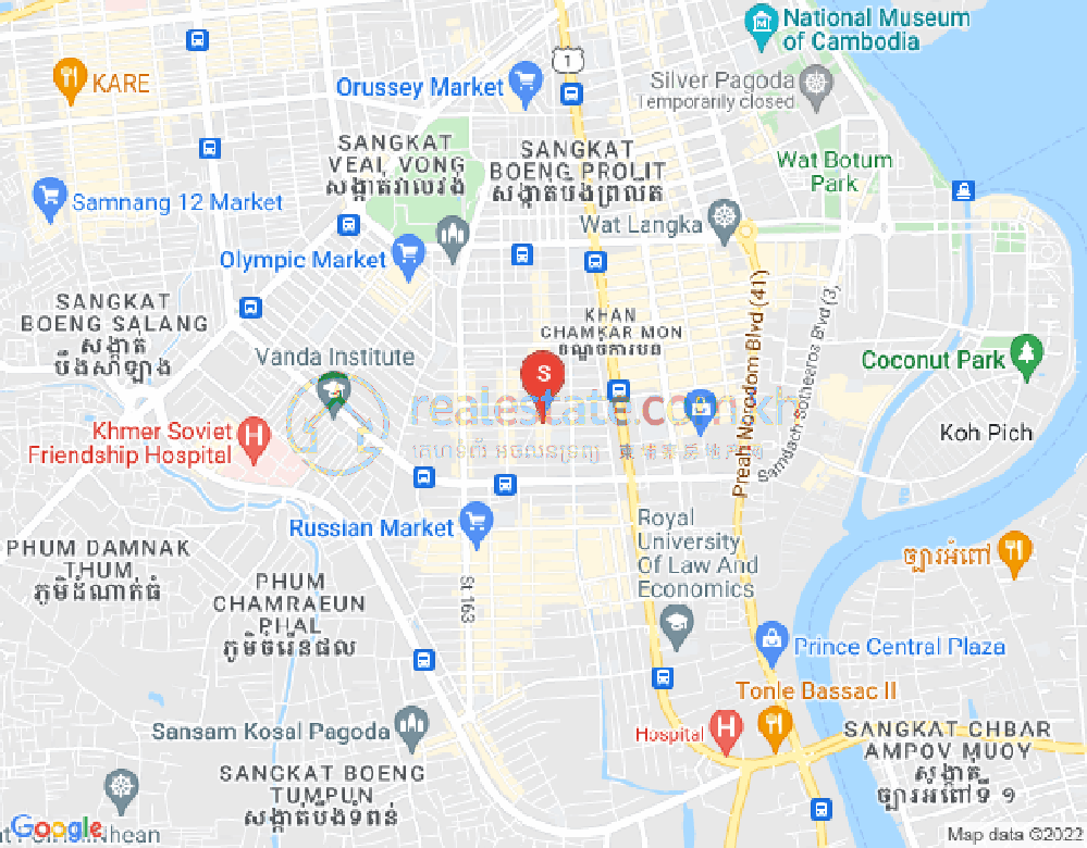Mapa: BKK 3, Boeng Keng Kang, Phnom Penh