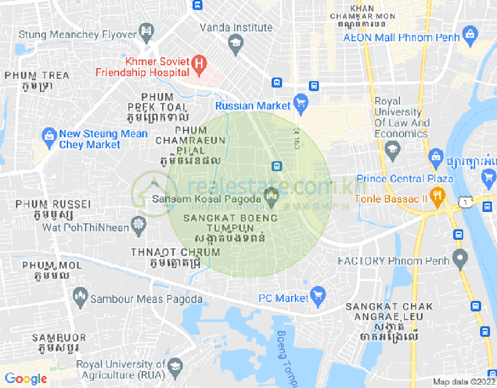 宣邦屯门1, 棉芷区, 金边地图