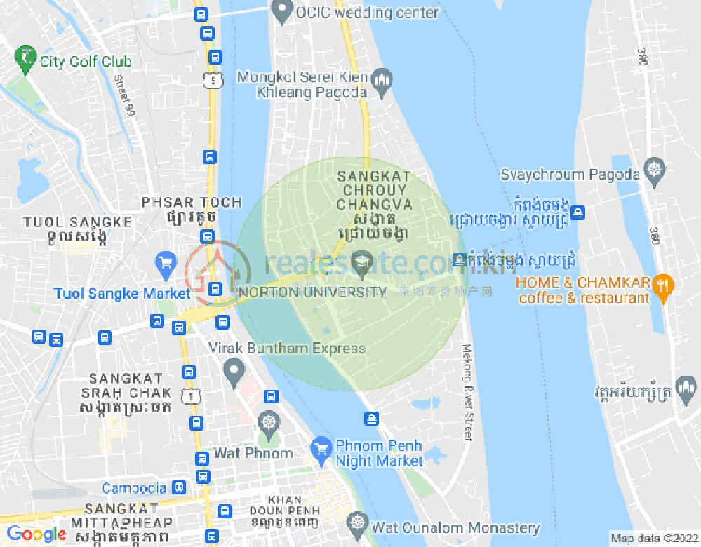 Mapa: Chroy Changvar, Phnom Penh