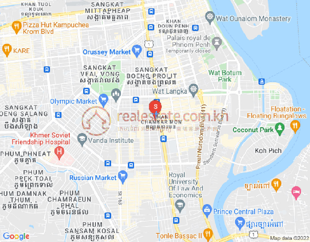 Map of BKK 3, Boeng Keng Kang, Phnom Penh
