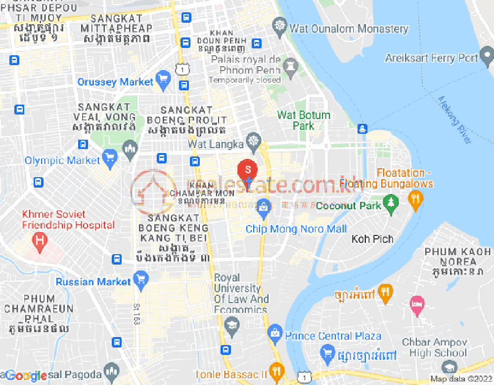 Mapa: BKK 1, Boeng Keng Kang, Phnom Penh