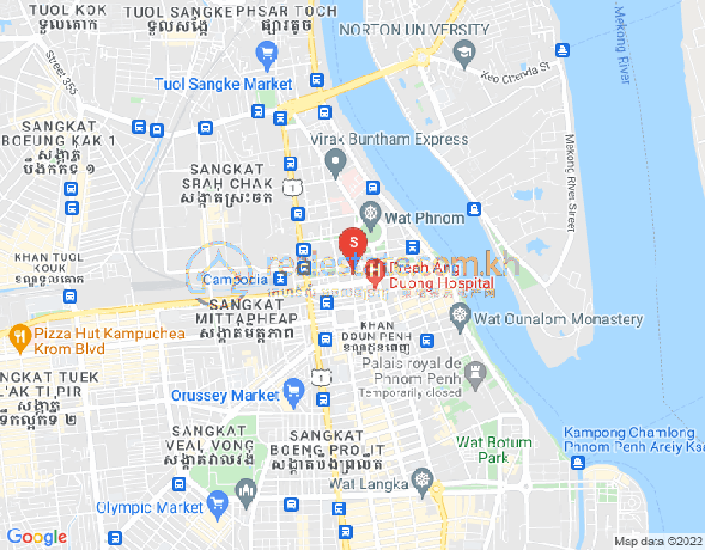Boeng Reang镇, 隆边区, 金边地图