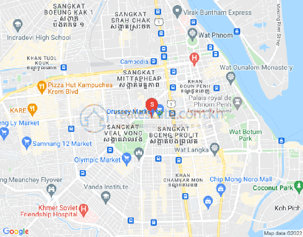 友谊分区, 马卡拉区, 金边地图