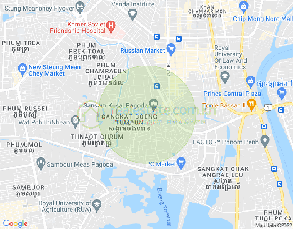 ストゥンミエンチェイ, ミエンチェイ, プノンペンの地図