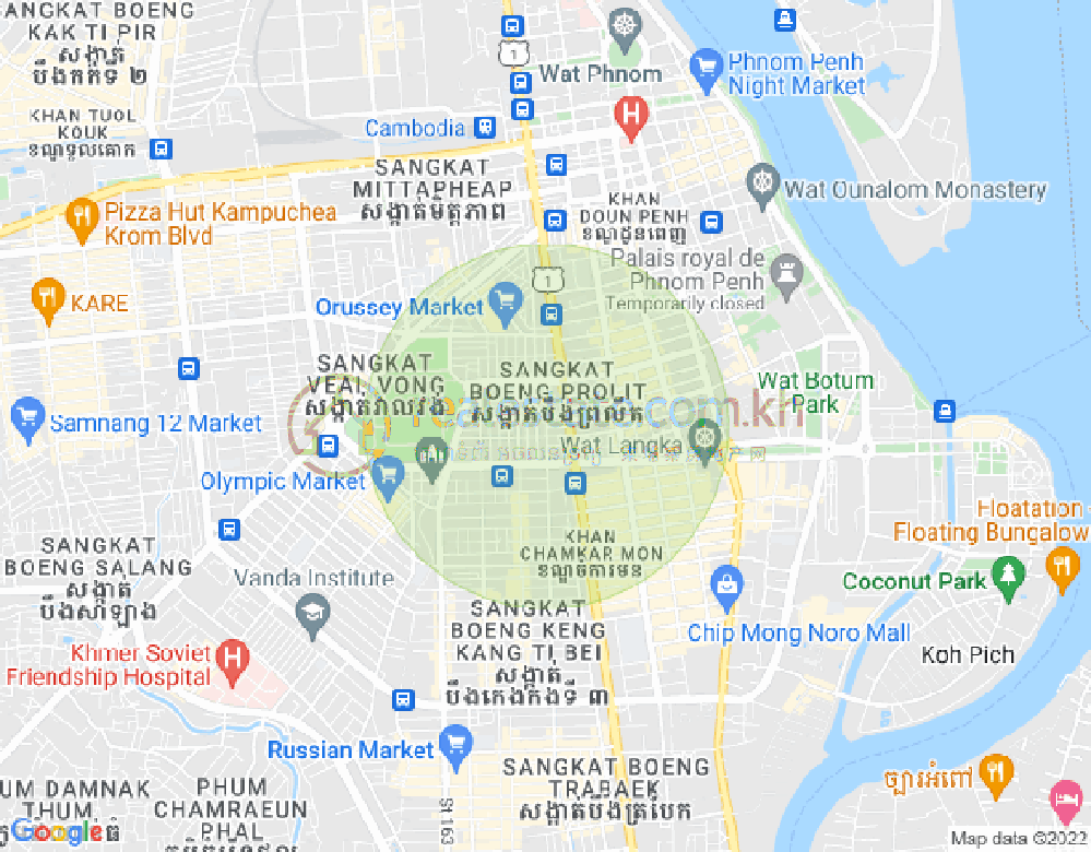 แผนที่ Boeung Prolit, เจ็ดมกรา, พนมเปญ