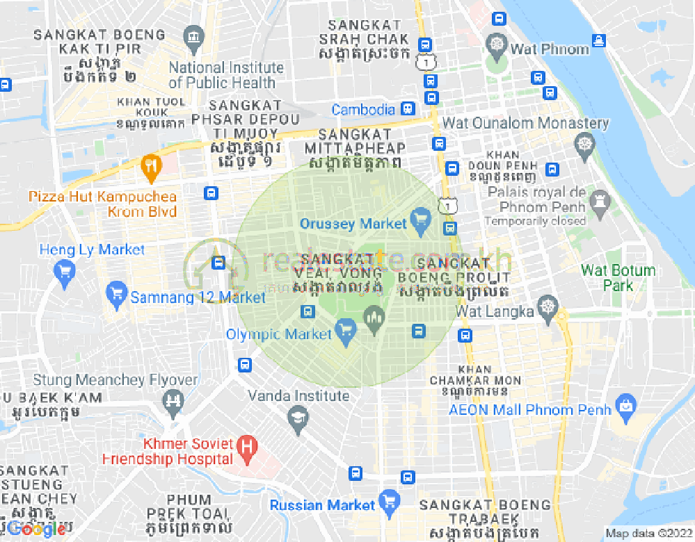 ヴィアルヴォン, 7マカラ, プノンペンの地図