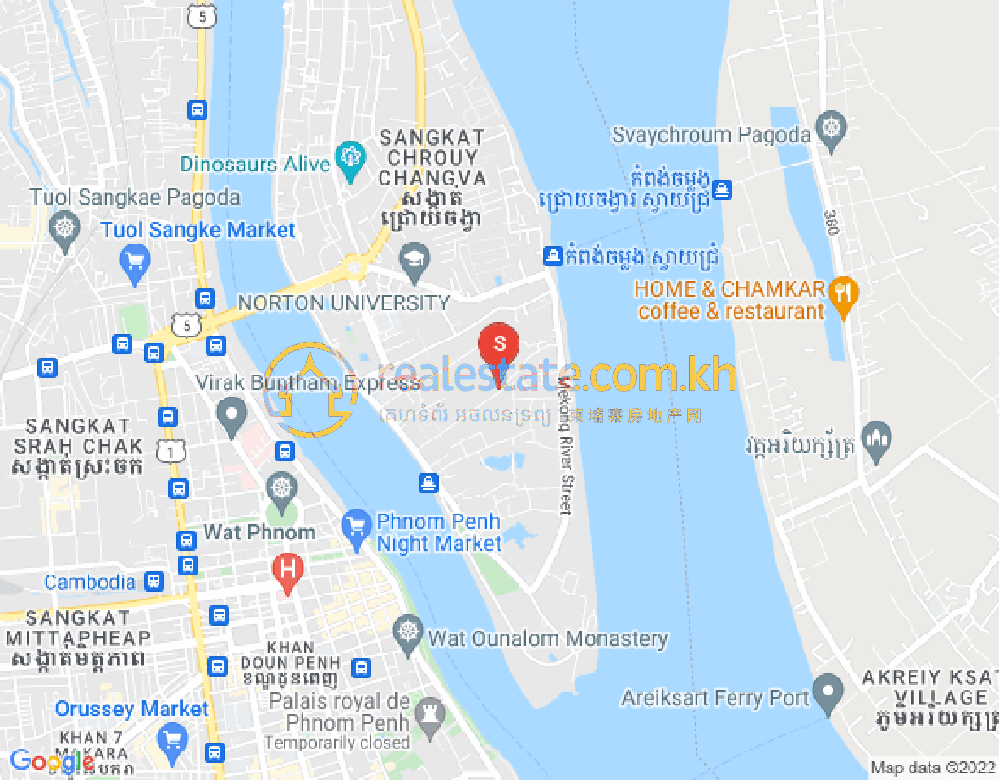 Карта Чрой Чангвар, Пномпень