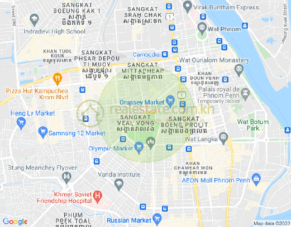 Veal Vong镇, 马卡拉区, 金边地图