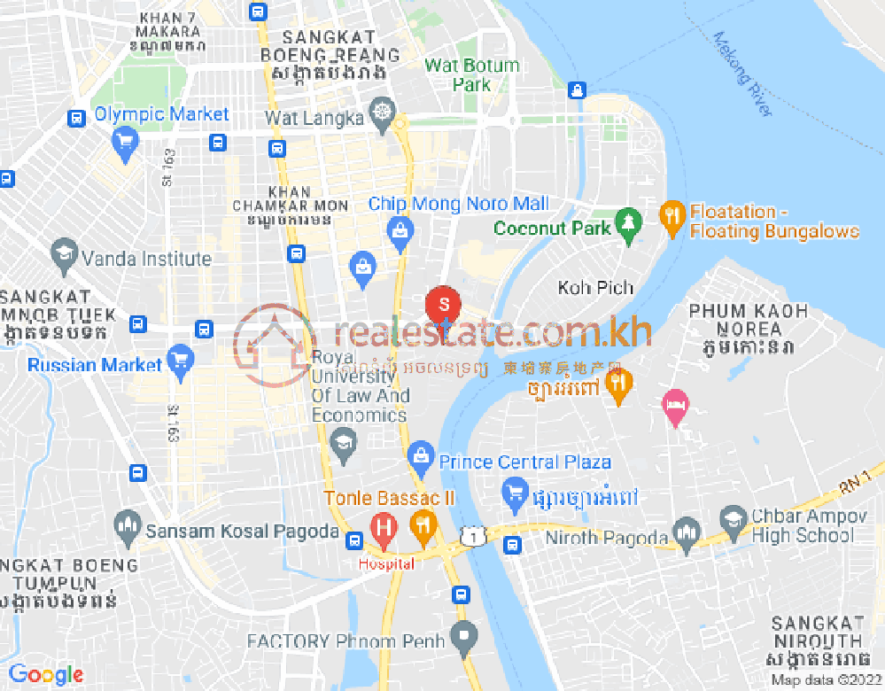 แผนที่ โตนเลบาสัก, จัมการมอน, พนมเปญ