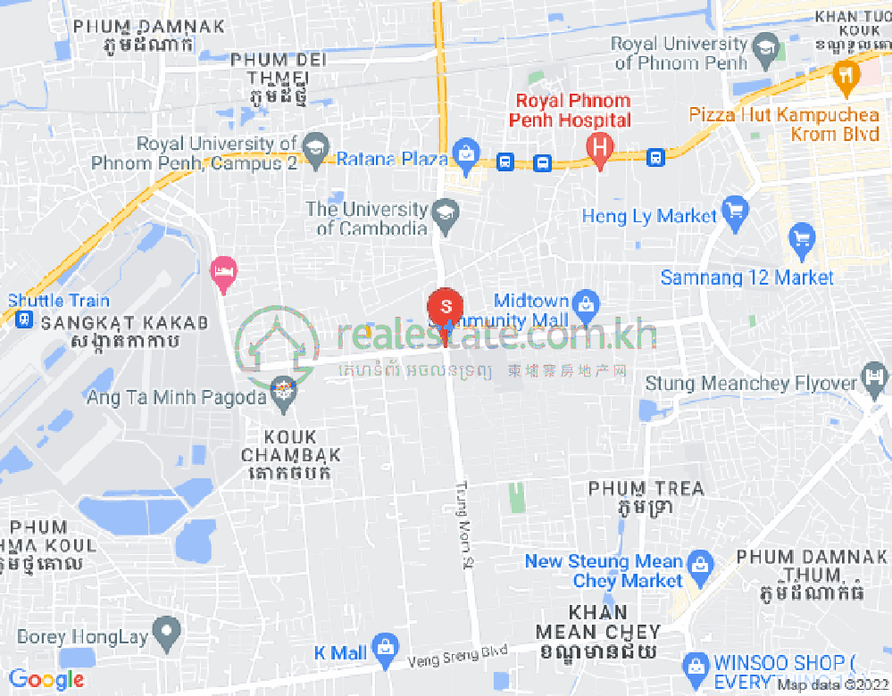 Carte de Tuek Thla, Sen Sok, Phnom Penh
