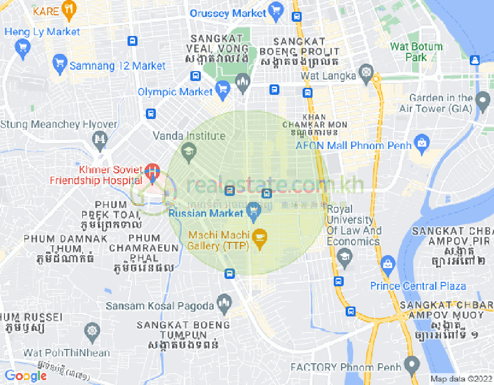 DABEST PROPERTIES, 百色河分区, 占卡蒙, 金边地图