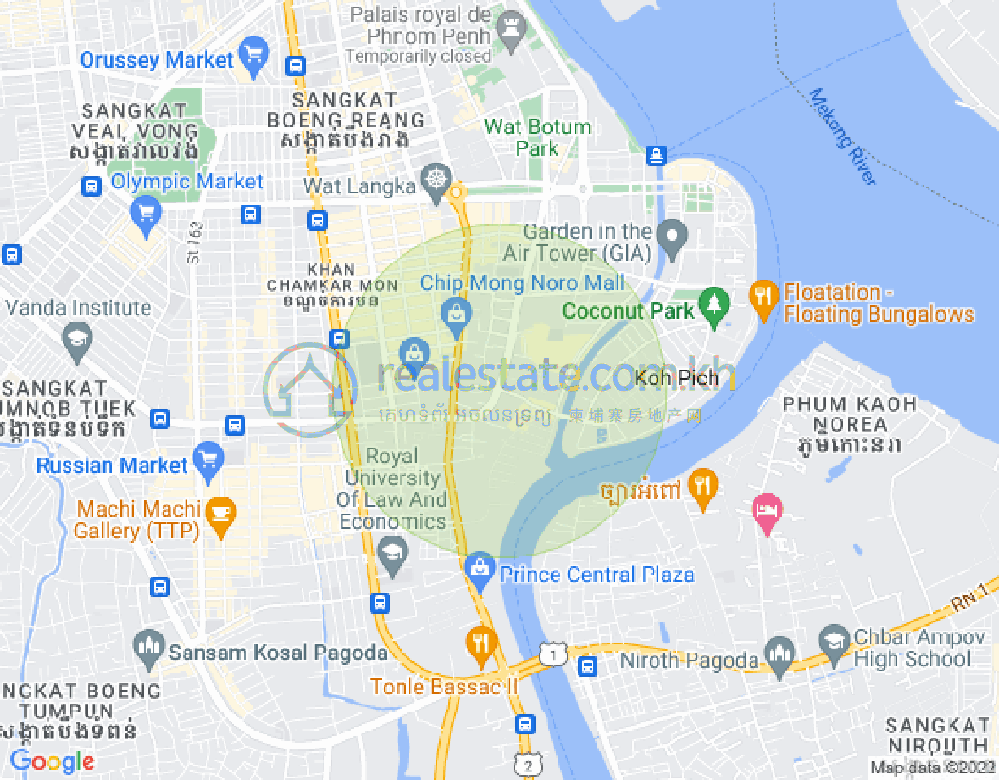 Map of BKK 1, Boeng Keng Kang, Phnom Penh